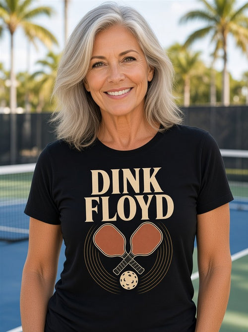 Dink Floyd tee on a woman