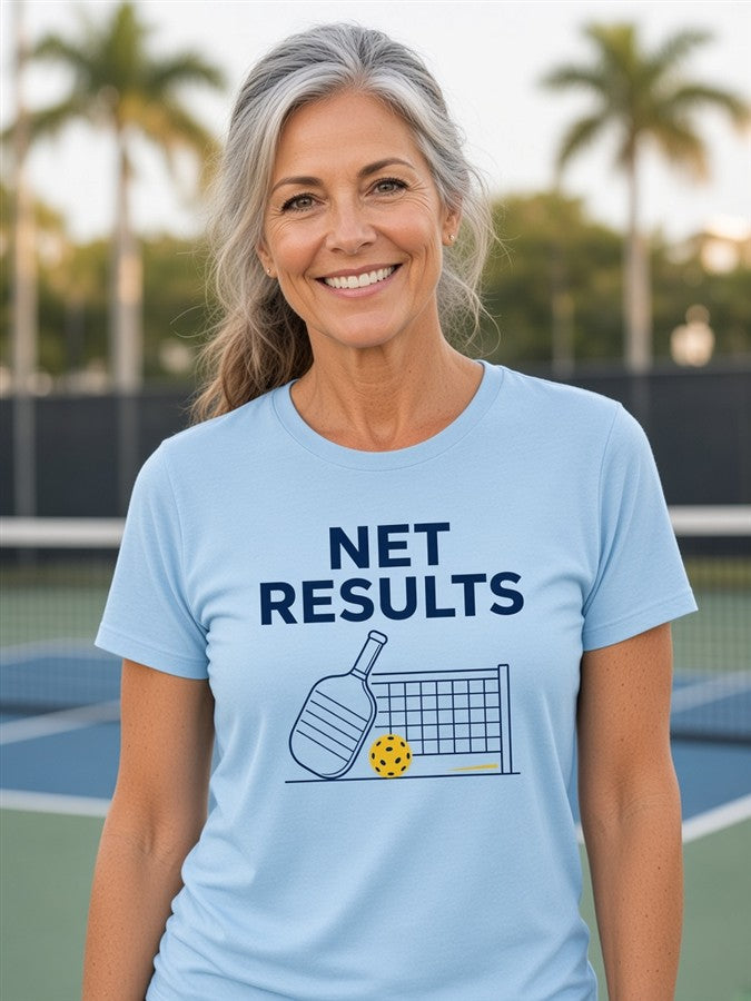 Net Results tee on a woman