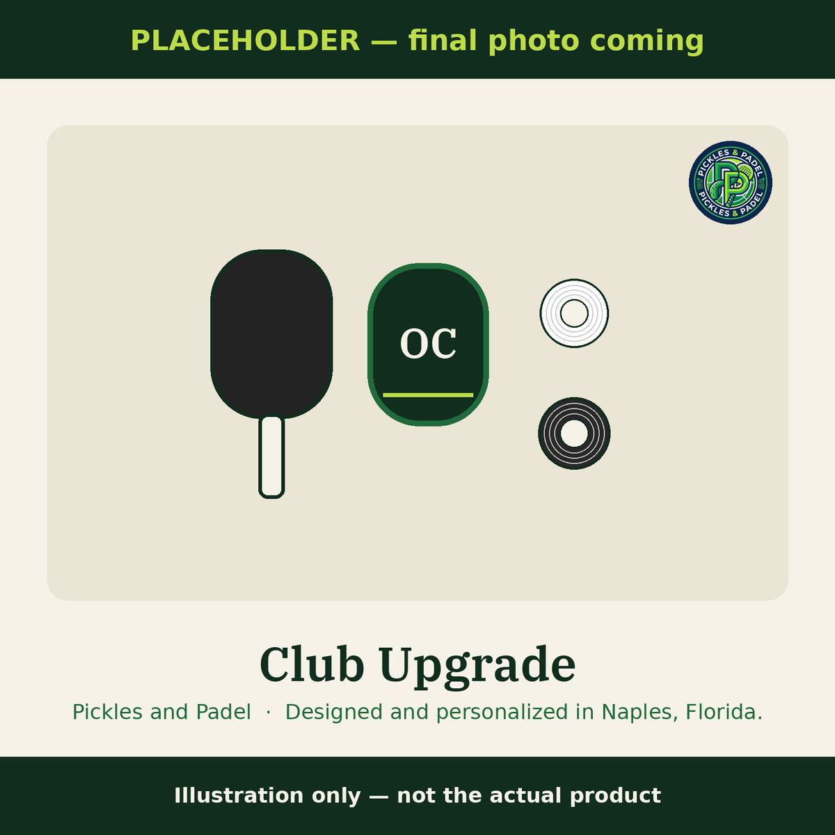 PLACEHOLDER image, final photo coming: Club Upgrade illustration (not the actual product)