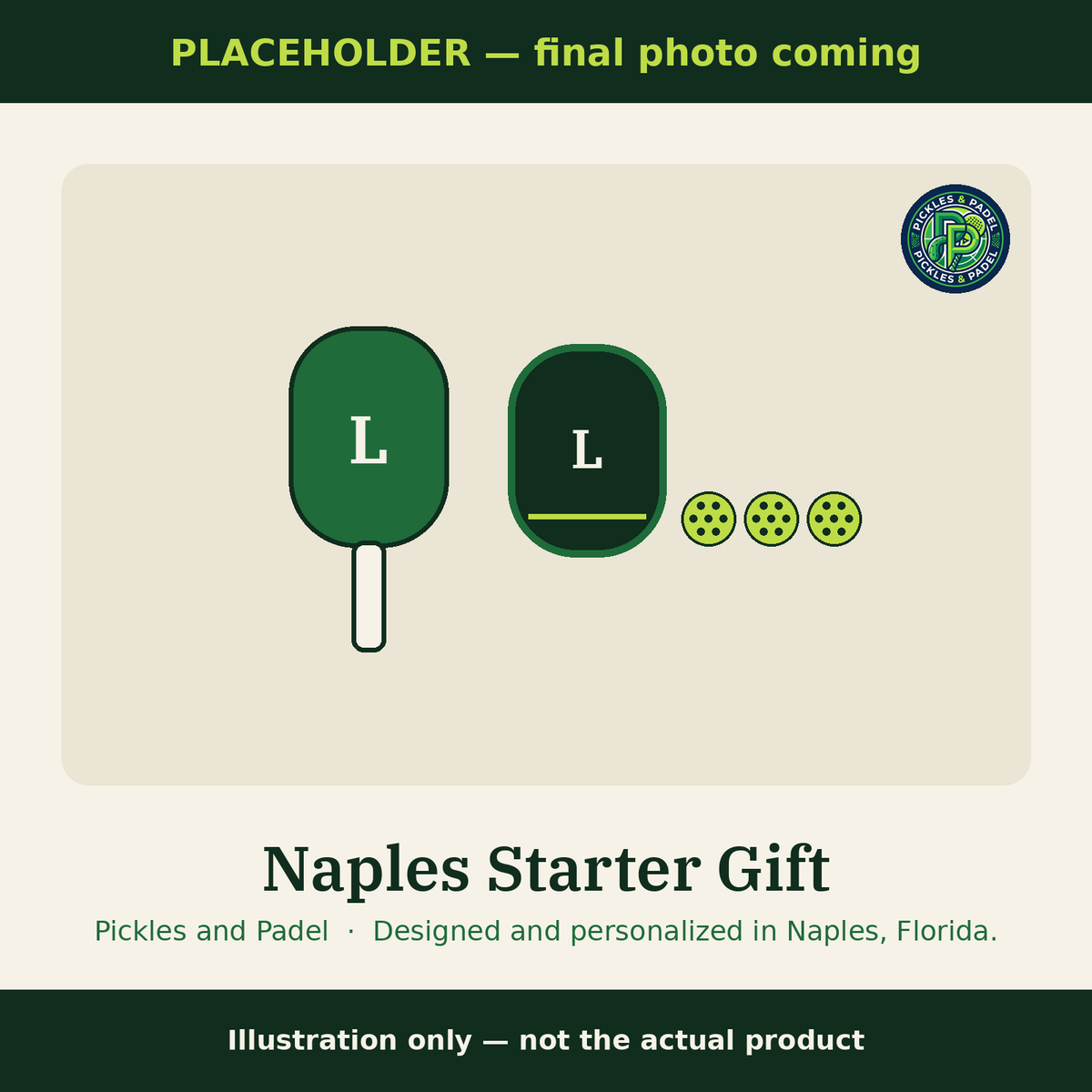 PLACEHOLDER image, final photo coming: Naples Starter Gift illustration (not the actual product)