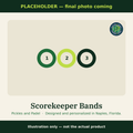 PLACEHOLDER image, final photo coming: Scorekeeper bands illustration (not the actual product)
