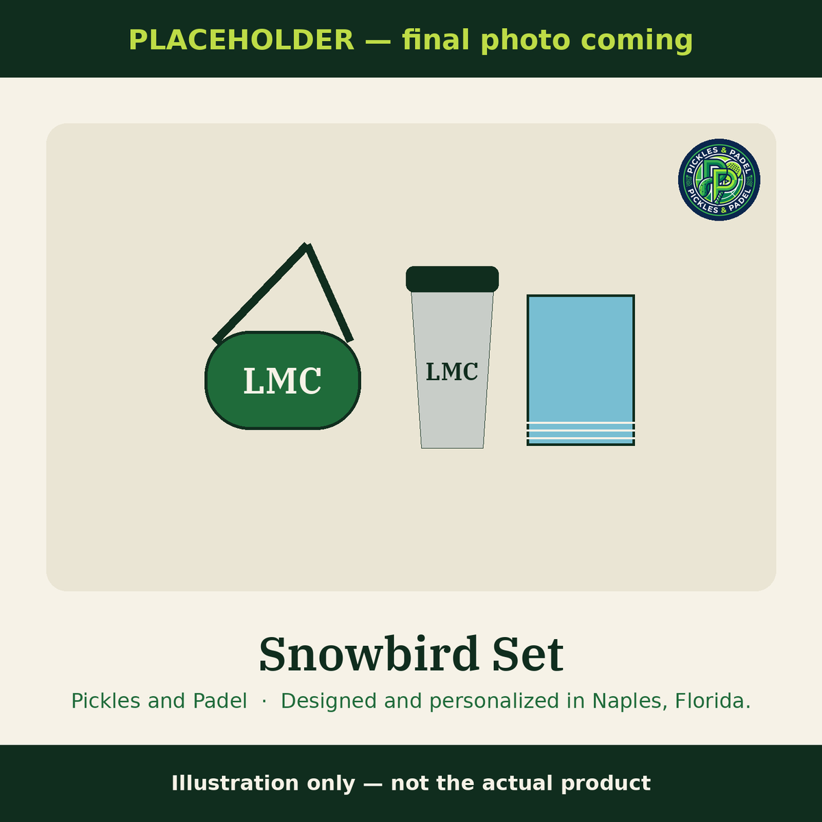 PLACEHOLDER image, final photo coming: Snowbird Set illustration (not the actual product)